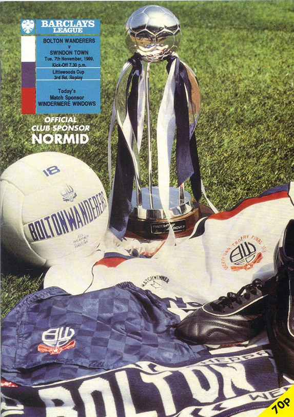 <b>Tuesday, November 7, 1989</b><br />vs. Bolton Wanderers (Away)